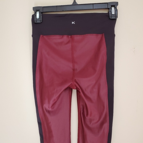 carbon38 breaker metallic wine leggings high rise - Picture 4 of 6